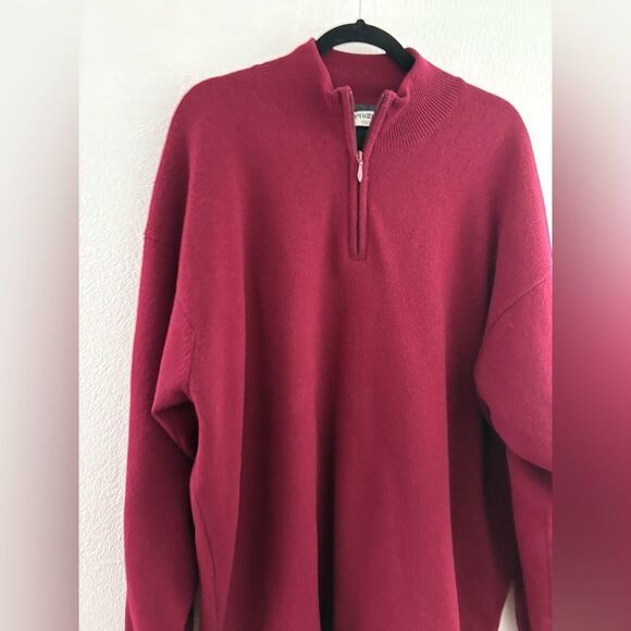 Proquip half zip red golf pullover lambswool sweater size XXL - Picture 2 of 10
